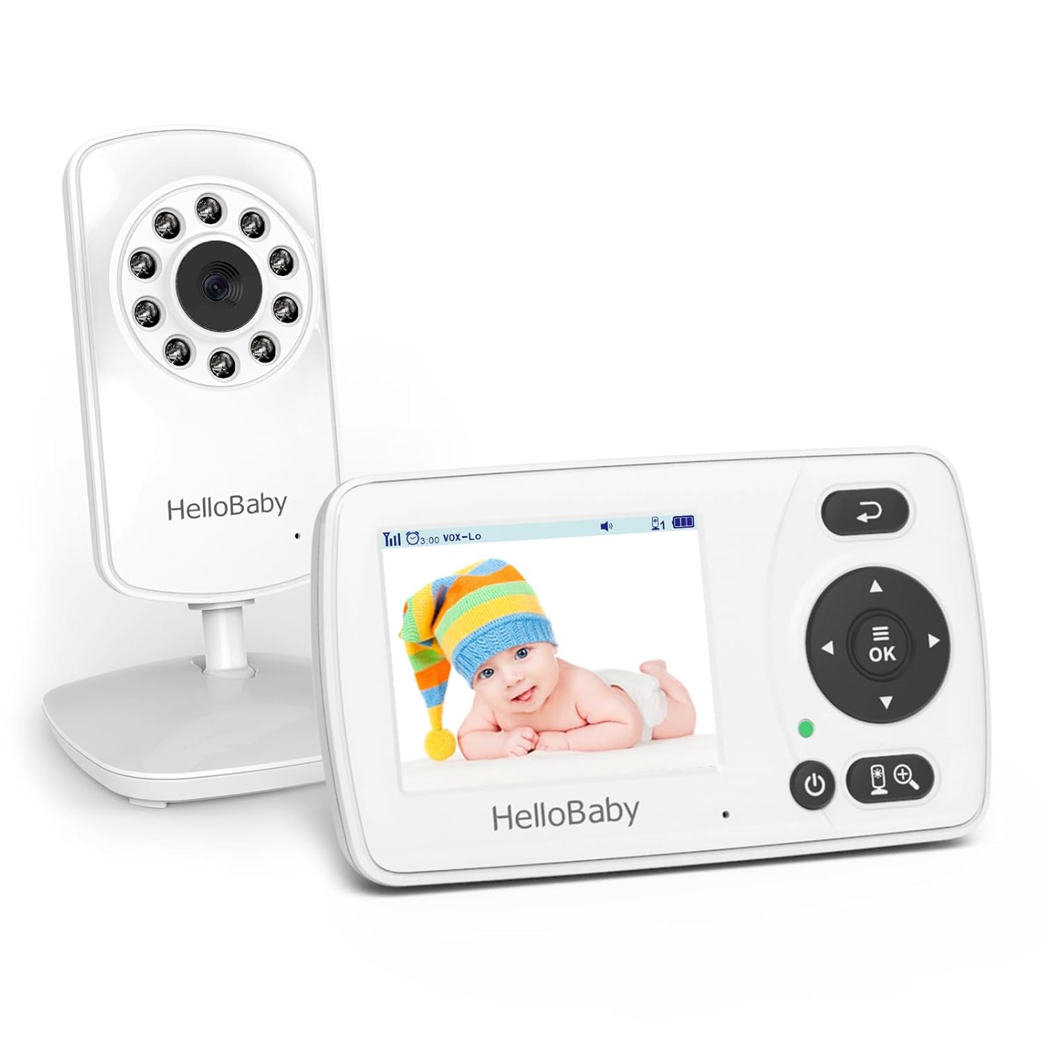 HelloBaby Monitor with Camera and Audio, 1000ft Long Range Video Baby Monitor