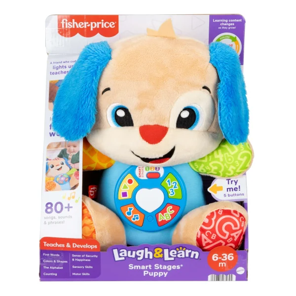 Fisher-Price Laugh & Learn Smart Stages Puppy with 80+ Songs & Sounds