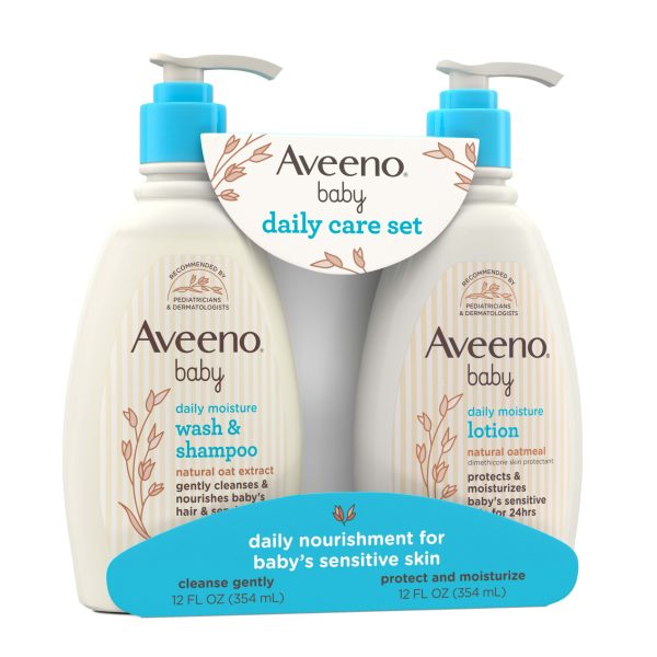 Aveeno® Baby Wash & Shampoo and Daily Moisture Lotion Daily Care Set