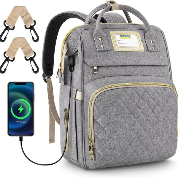 Diaper Bag Backpack - Gray