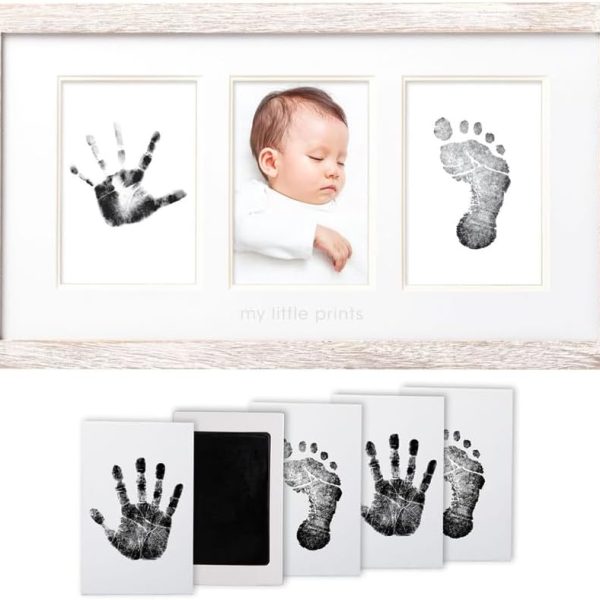 Pearhead Babyprints Photo Frame and Clean Touch Ink Pad, Distressed