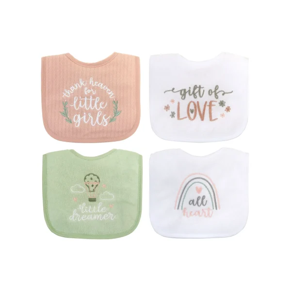 Girl Thank Heaven 4 Pack Bibs
