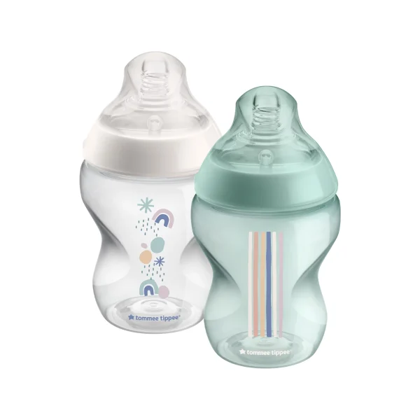 Tommee Tippee Closer to Nature Baby Bottles | 9oz, 2 Count - Blue