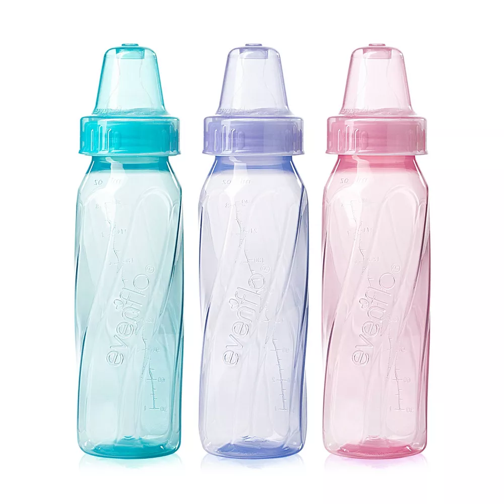 Evenflo Feeding Classic Tinted Plastic and Silicone Baby Bottles - 8oz