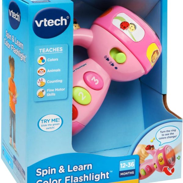 VTech Spin and Learn Color Flashlight, Pink