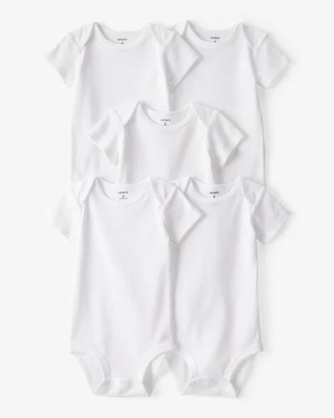 Carter's Baby 5-Pack Short-Sleeve Bodysuits - White