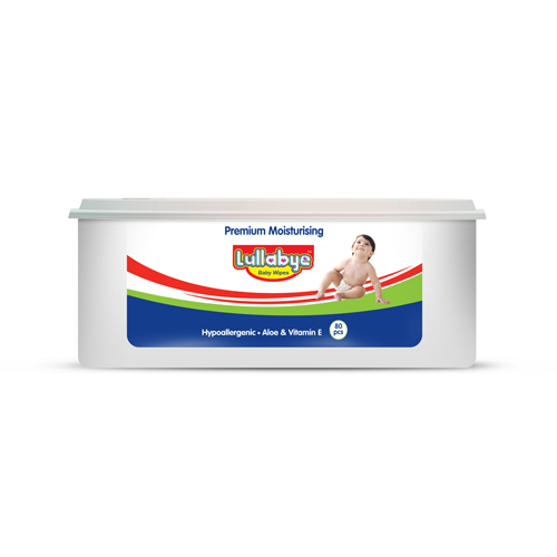Lullabye Wipes In Tub, Hypoallergenic Aloe & Vitamin E, 80 Count